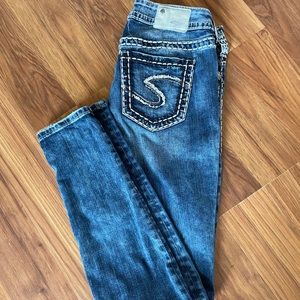Silver Suki Jeans size 28